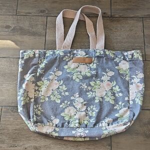 Laura Ashley Floral Blue Tote Bag